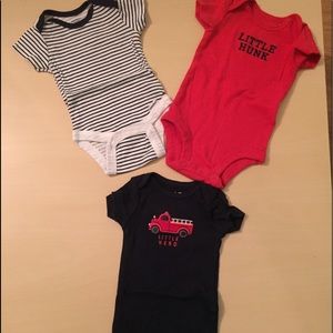 3pc Lot newborn boy Gerber onesies